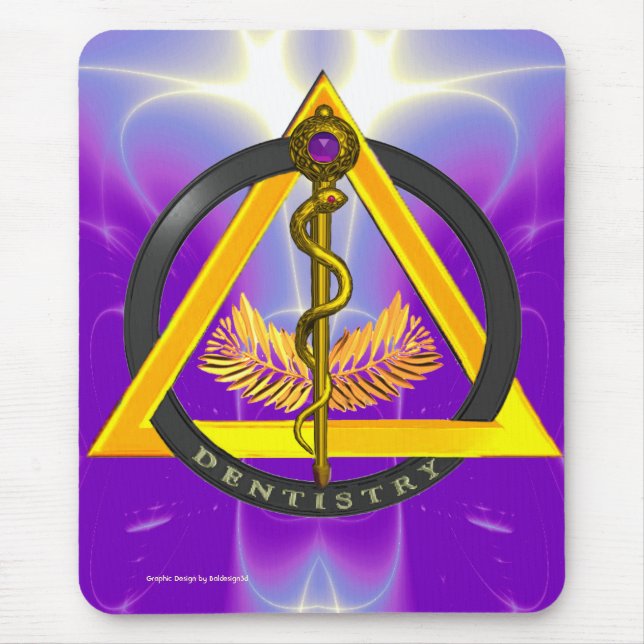 ROD OF ASCLEPIUS DENTIST DENTISTRY MOUSE PAD (Front)
