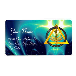 ROD OF ASCLEPIUS DENTIST DENTISTRY SYMBOL Blue