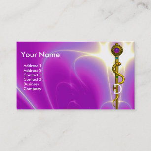 ROD OF ASCLEPIUS DENTISTRY,DENTAL CLINIC MONOGRAM BUSINESS CARD