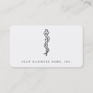 Rod of Asclepius [medical symbol] Business Card