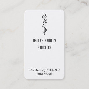 Rod of Asclepius [medical symbol] Business Card