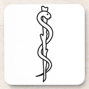 Rod of Asclepius [medical symbol] Coaster