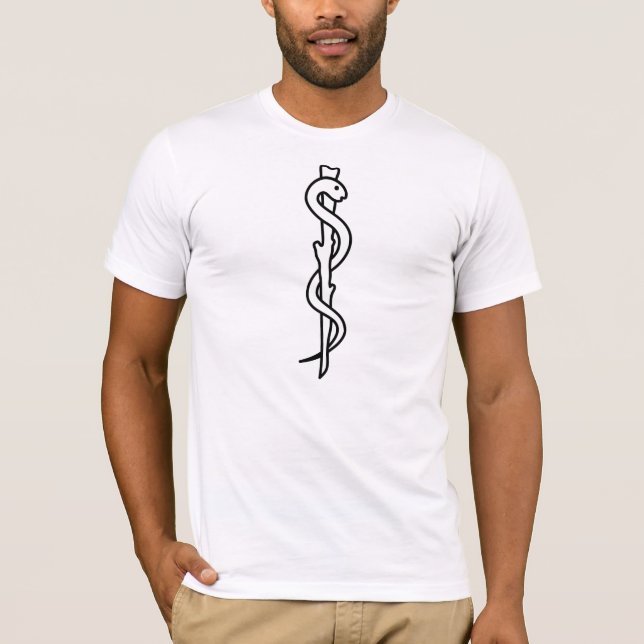 Rod of Asclepius [medical symbol] T-Shirt (Front)
