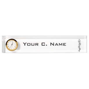 Rod of Asclepius Nameplate