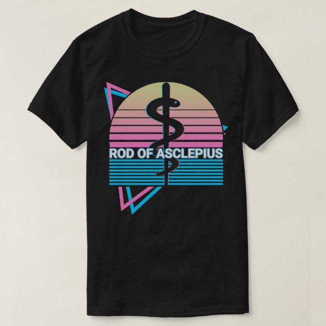 Rod of Asclepius Staff of Aesculapius Greek Mythol T-Shirt (Design Front)