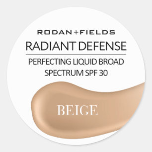 Rodan and Fields Radiant Defence Stickers   Beige