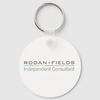 Rodan + Fields white keychain