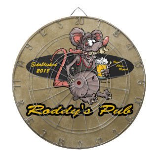 Roddy Rat Cartoon Rat Fink Graphic Beer Pub Bar Dartboard