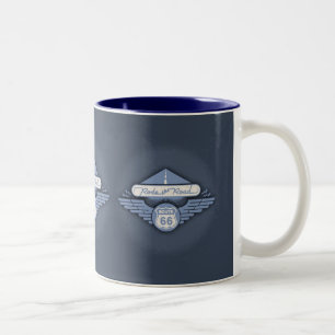 Rode the Road -blue Two-Tone Coffee Mug