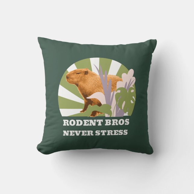 Rodent Bros Never Stress Capybara Cushion (Front)