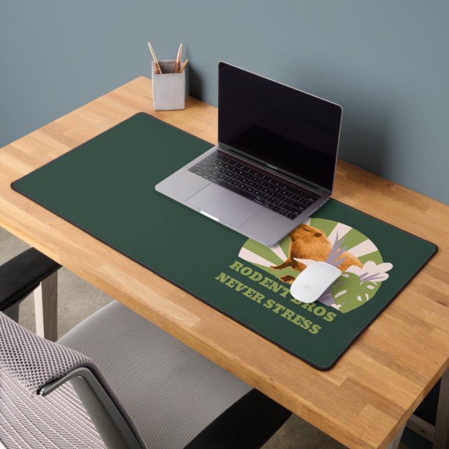 Rodent Bros Never Stress Capybara Desk Mat (Office 2)