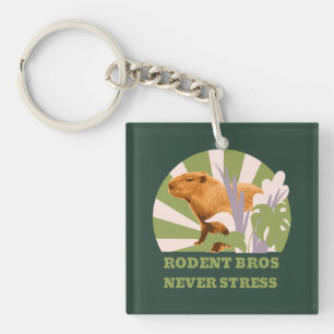 Rodent Bros Never Stress Capybara Key Ring