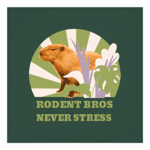 Rodent Bros Never Stress Capybara Photo Print