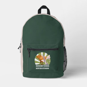 Rodent Bros Never Stress Capybara Printed Backpack