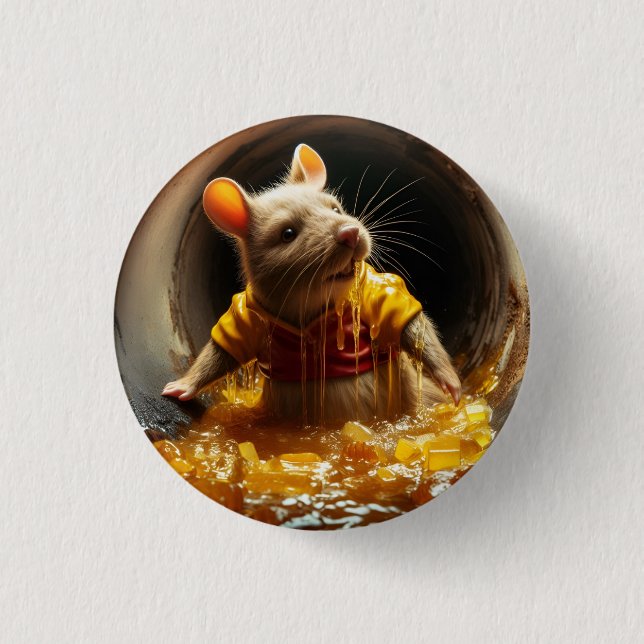 Rodentophobia Winnie the Pooh 1 3 Cm Round Badge (Front)