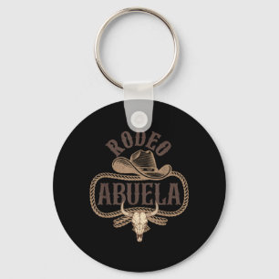 Rodeo Abuela Cowboy Cowgirl Birthday Matching Key Ring