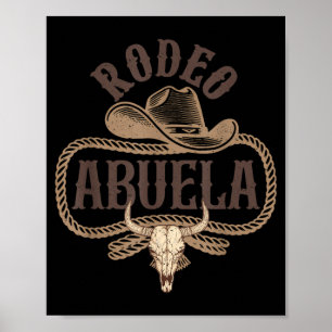 Rodeo Abuela Cowboy Cowgirl Birthday Matching Poster