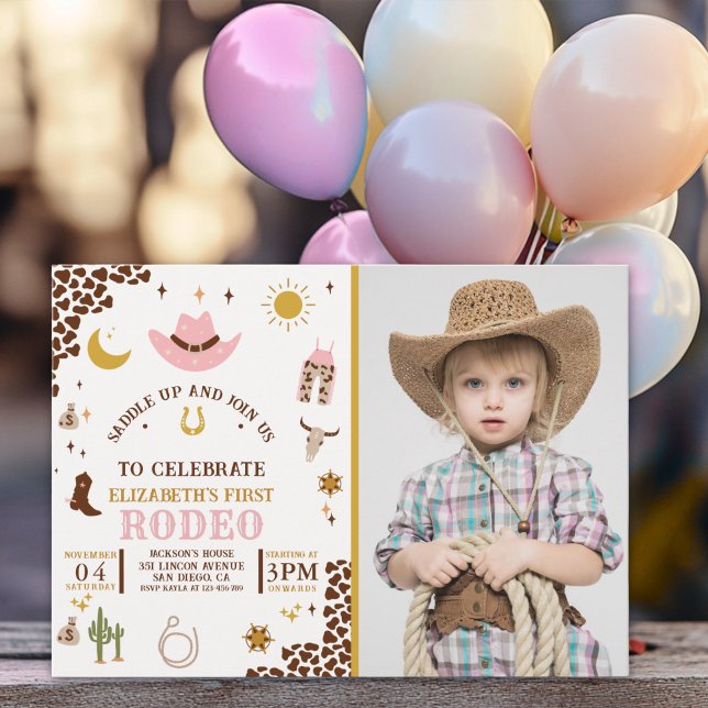 Rodeo Birthday Girl, Photo CowGirl Birthday Invitation (Creator Uploaded)