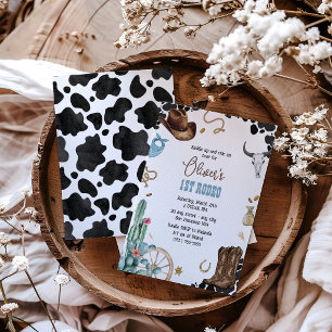 Rodeo birthday invitation postcard