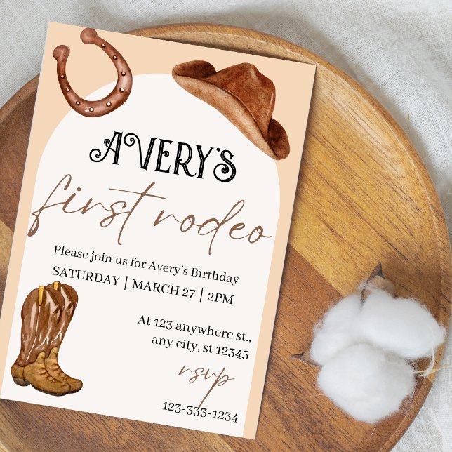 Rodeo Birthday Party Invitation (Rodeo Birthday Invitation | Cowboy & Cowgirl Party Invite)