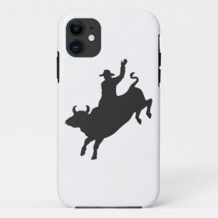 Rodeo Bull Ride silhouette iPhone 11 Case