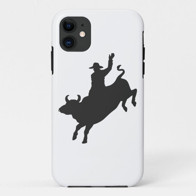 Rodeo Bull Ride silhouette Case-Mate iPhone Case (Back)