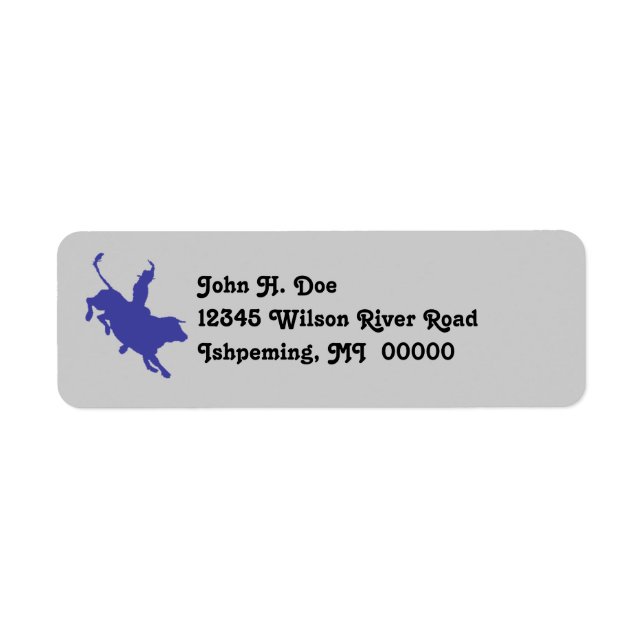 Rodeo Bull Rider address LABELS ~EZ2 Change Info (Front)