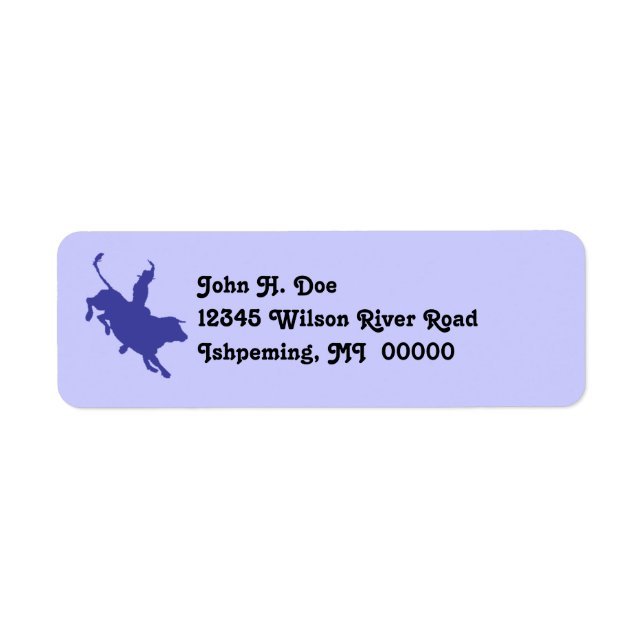 Rodeo Bull Rider address LABELS ~EZ2 Change Info (Front)