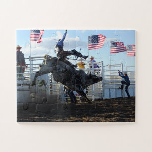 Rodeo Bull Rider Jigsaw Puzzle