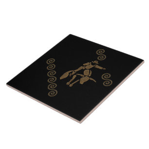 Rodeo Bull Rider on a Longhorn Tile