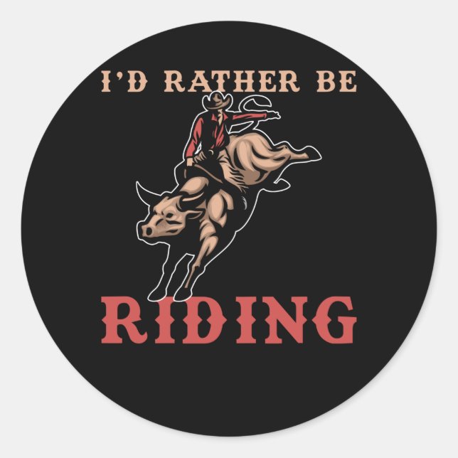 Rodeo Bull Riding Classic Round Sticker (Front)