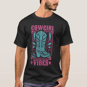 Rodeo Country Western Horse Lover Cowboy Boots Cow T-Shirt