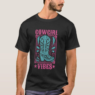 Rodeo Country Western Horse Lover Cowboy Boots Cow T-Shirt