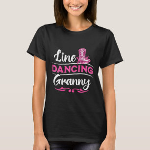 Rodeo Country Western Pink Cowboy Boots Line Danci T-Shirt