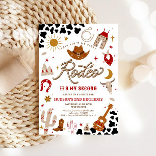 Rodeo Cowboy 2nd Birthday Invitation