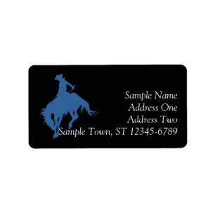 Rodeo Cowboy Address Label