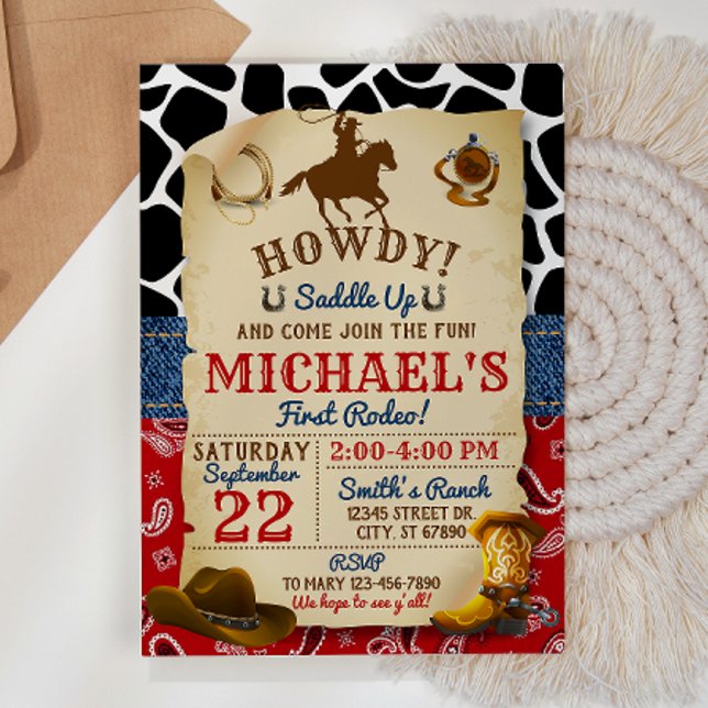 Rodeo Cowboy Birthday Invitation (Creator Uploaded)