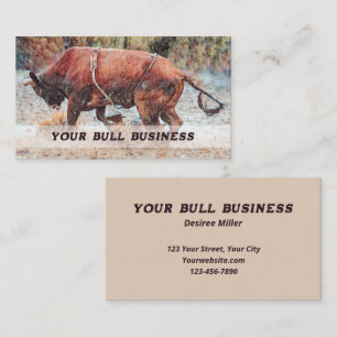 Rodeo Cowboy Bull Riding Business Card