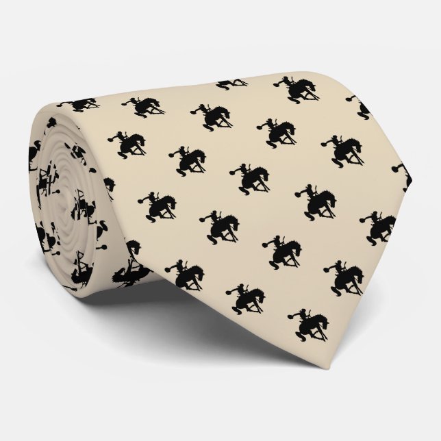 Rodeo Cowboy Pattern | Orange Tie (Rolled)