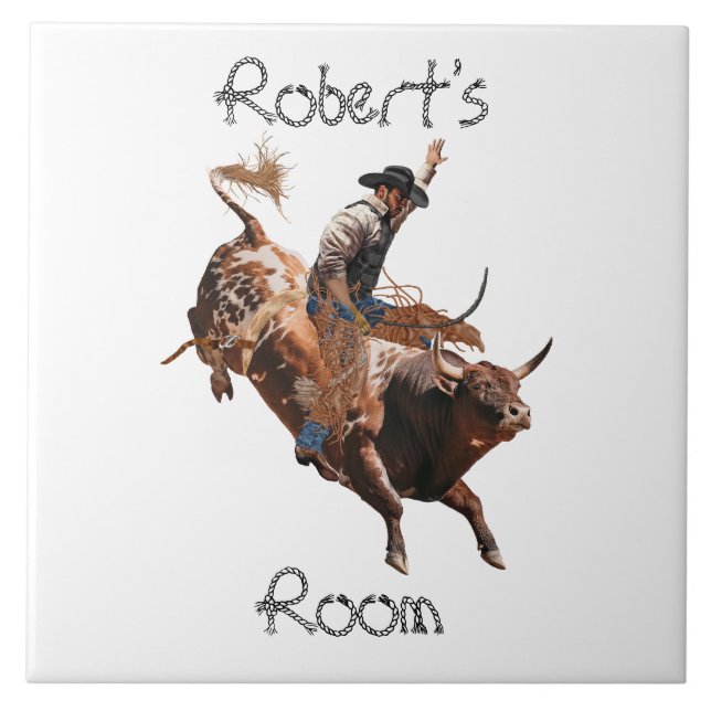 Rodeo Cowboy Room  Ceramic Tile (Front)