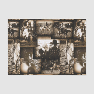 Rodeo Cowboy Rustic Country Western Tissue Paper