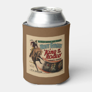 Rodeo Cowboy Vintage Western Movie Can Cooler