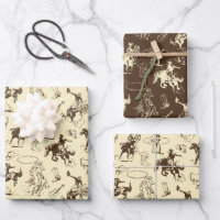 Rodeo Cowboy Western Horses Pattern