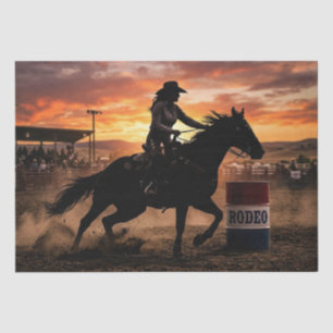Rodeo Cowgirl Barrel Racer Tissue Paper