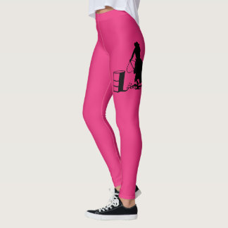 Rodeo Cowgirl Barrel Racing Horse Silhouette Leggings