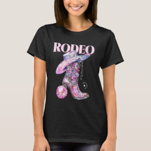 Rodeo Cowgirl Country Concert Outfit Pink Disco We T-Shirt