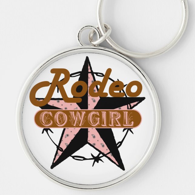 Rodeo Cowgirl Keychain (Front)