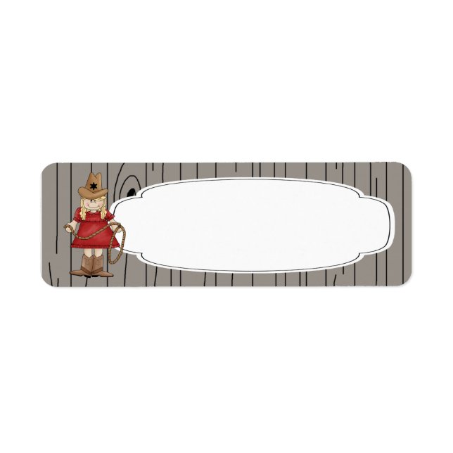 Rodeo Cowgirl Label Return Address Label (Front)