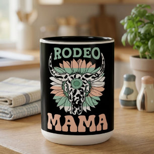 Rodeo Cowgirl Mama   Western Mother’s Day Unique Two-Tone Coffee Mug