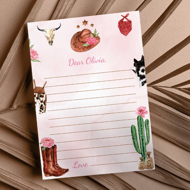 Rodeo Cowgirl Time Capsule Note Message Card (Creator Uploaded)